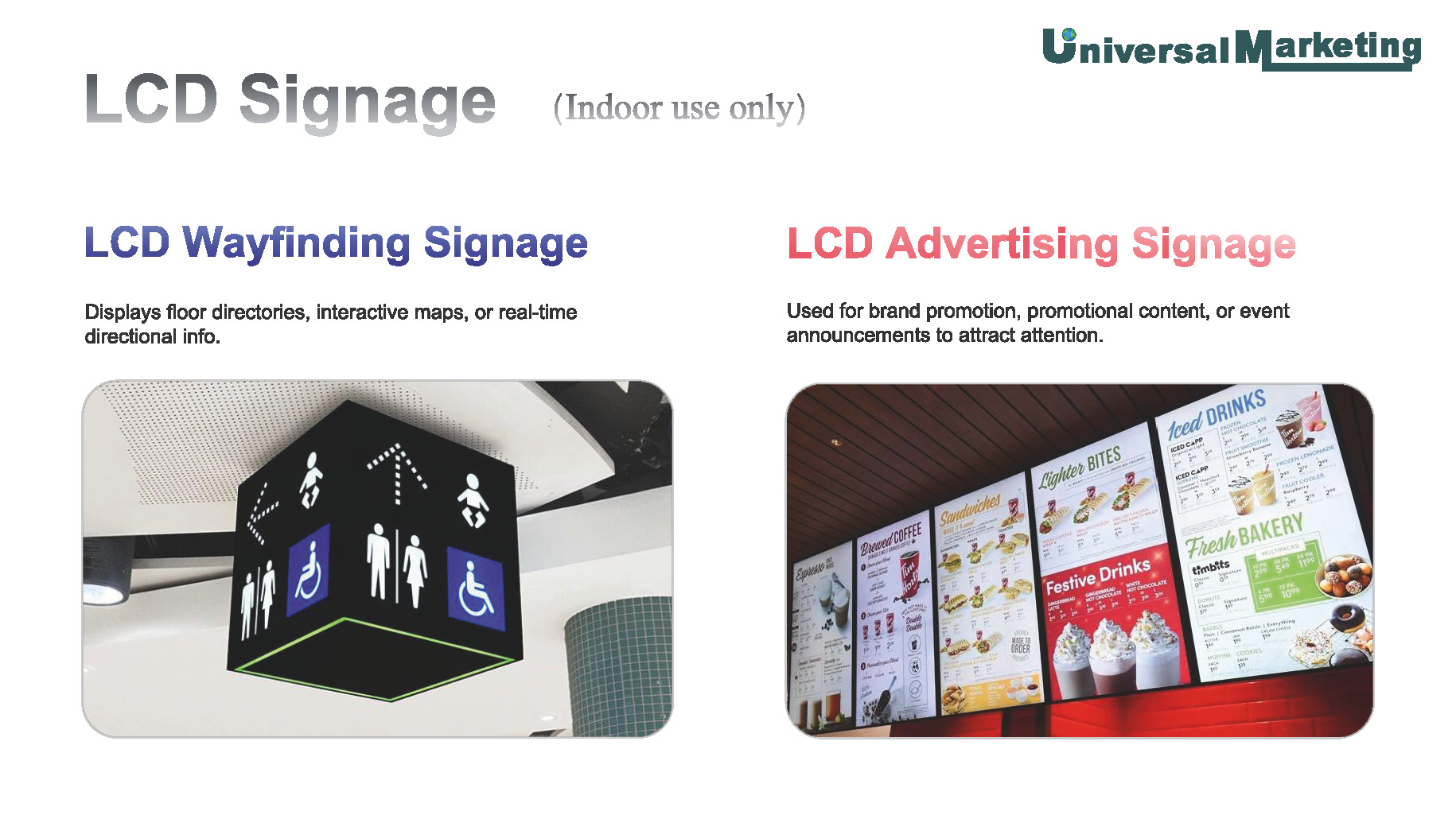 Premium signage solutions - LCD signage