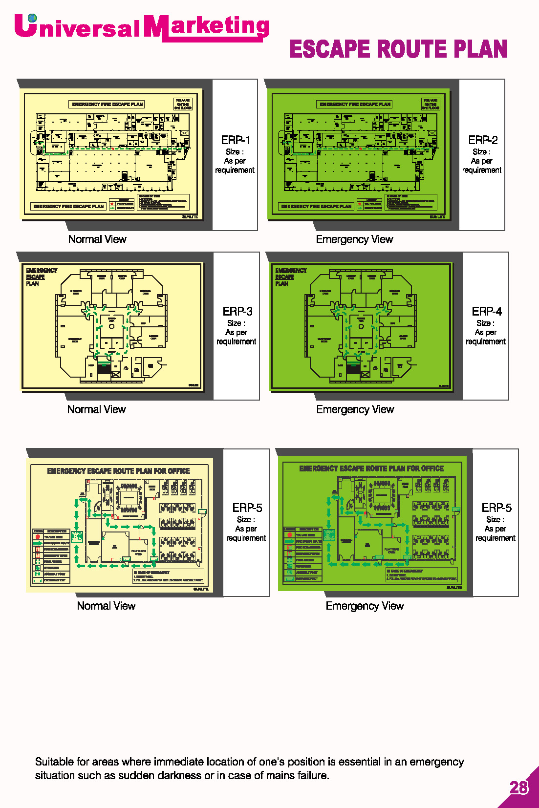 Fire safety signage solutions - Escape route plans