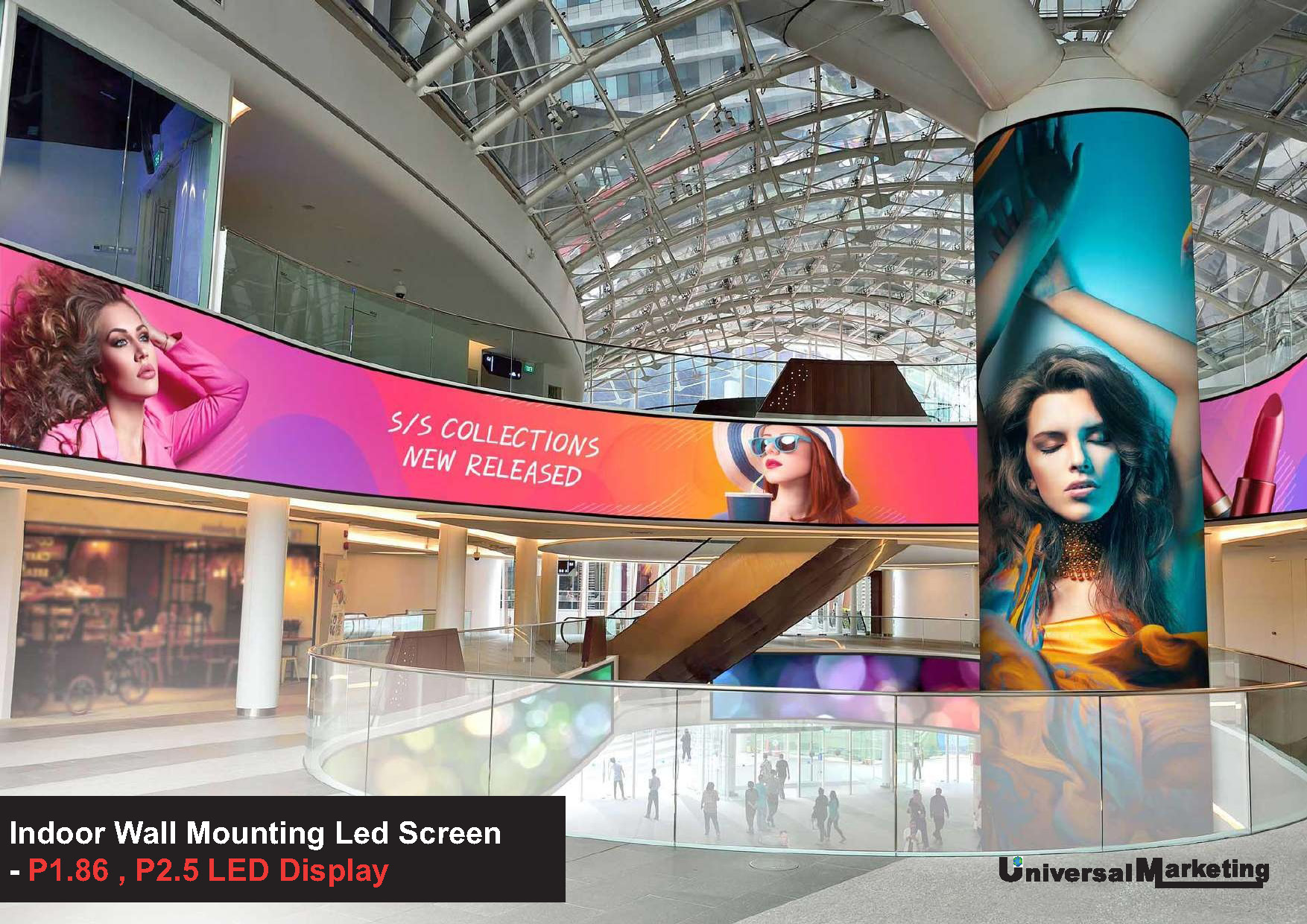 Digital LED display screen solutions - Indoor wall mounted LED screen