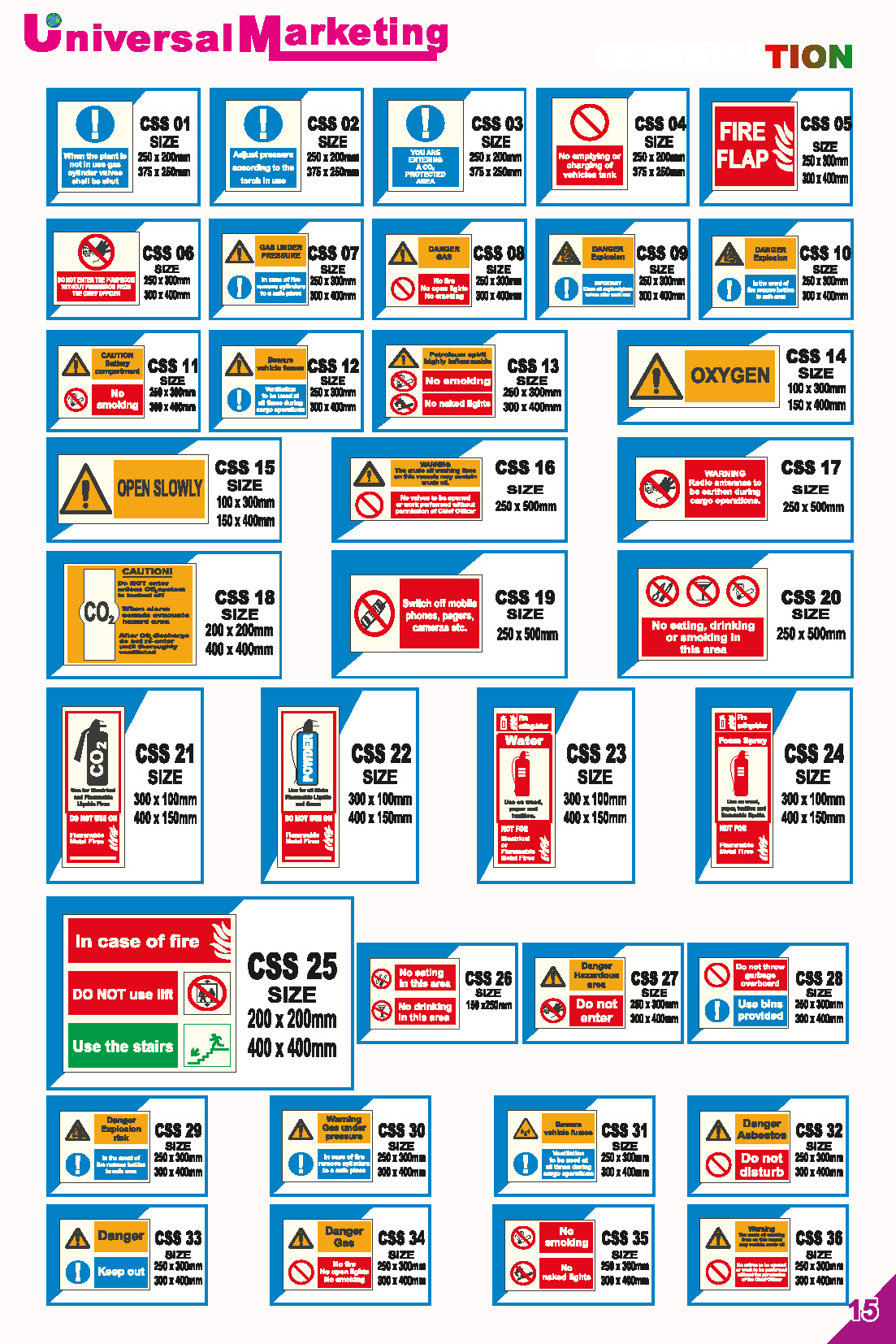 Fire safety signage solutions - Fire action and information signs