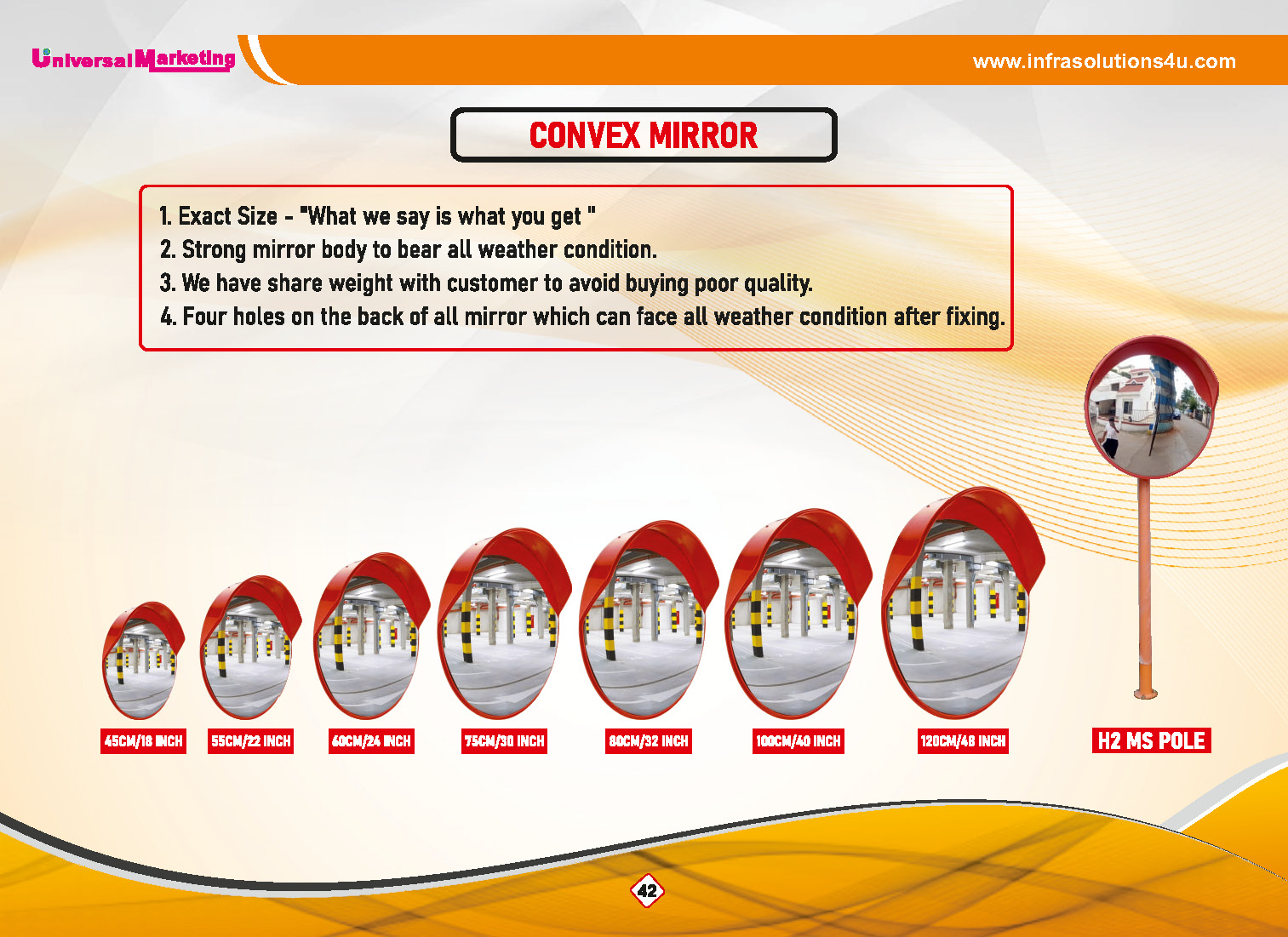 Road safety products - Convex mirrors