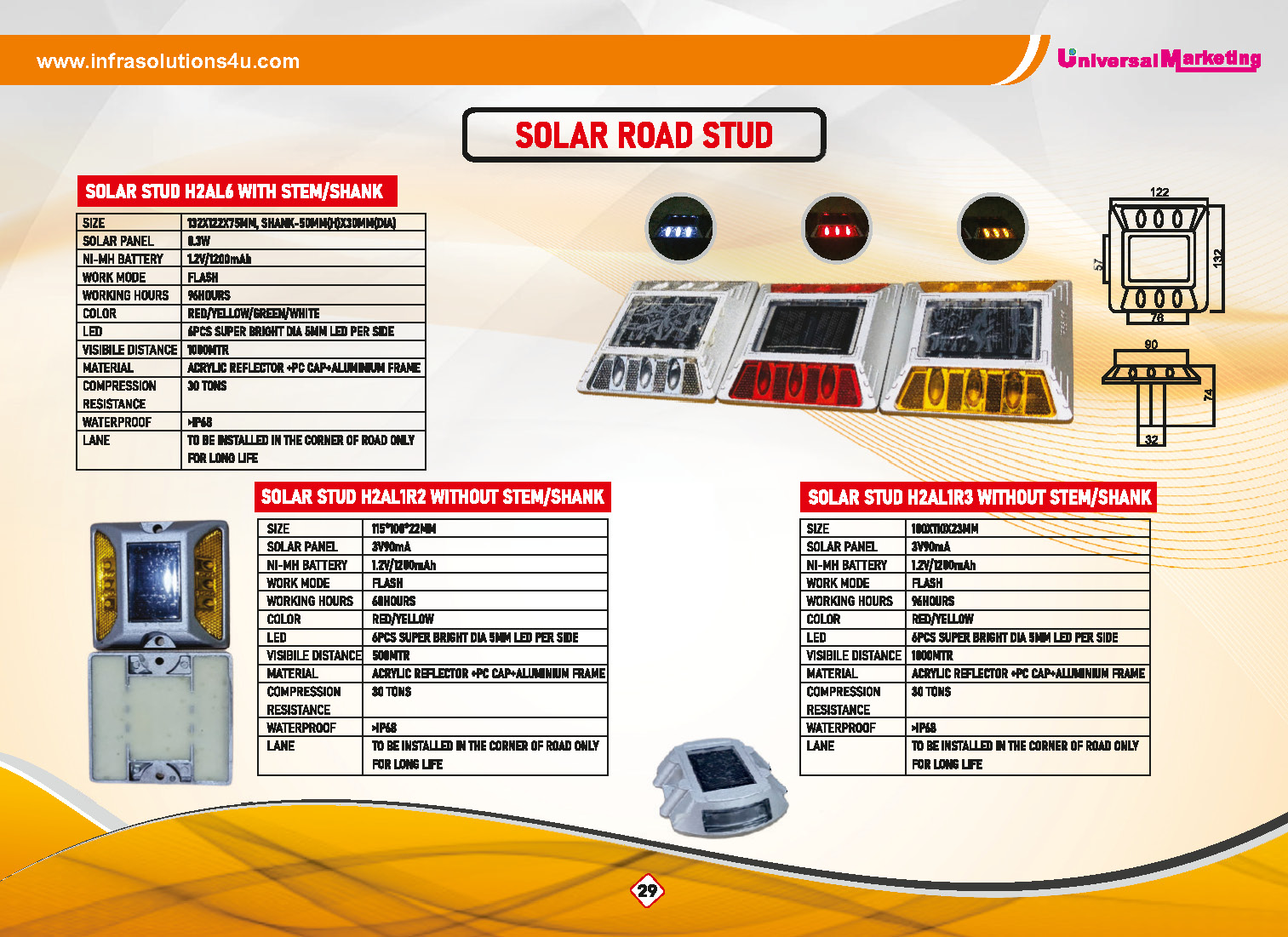 Road safety products - Solar road studs