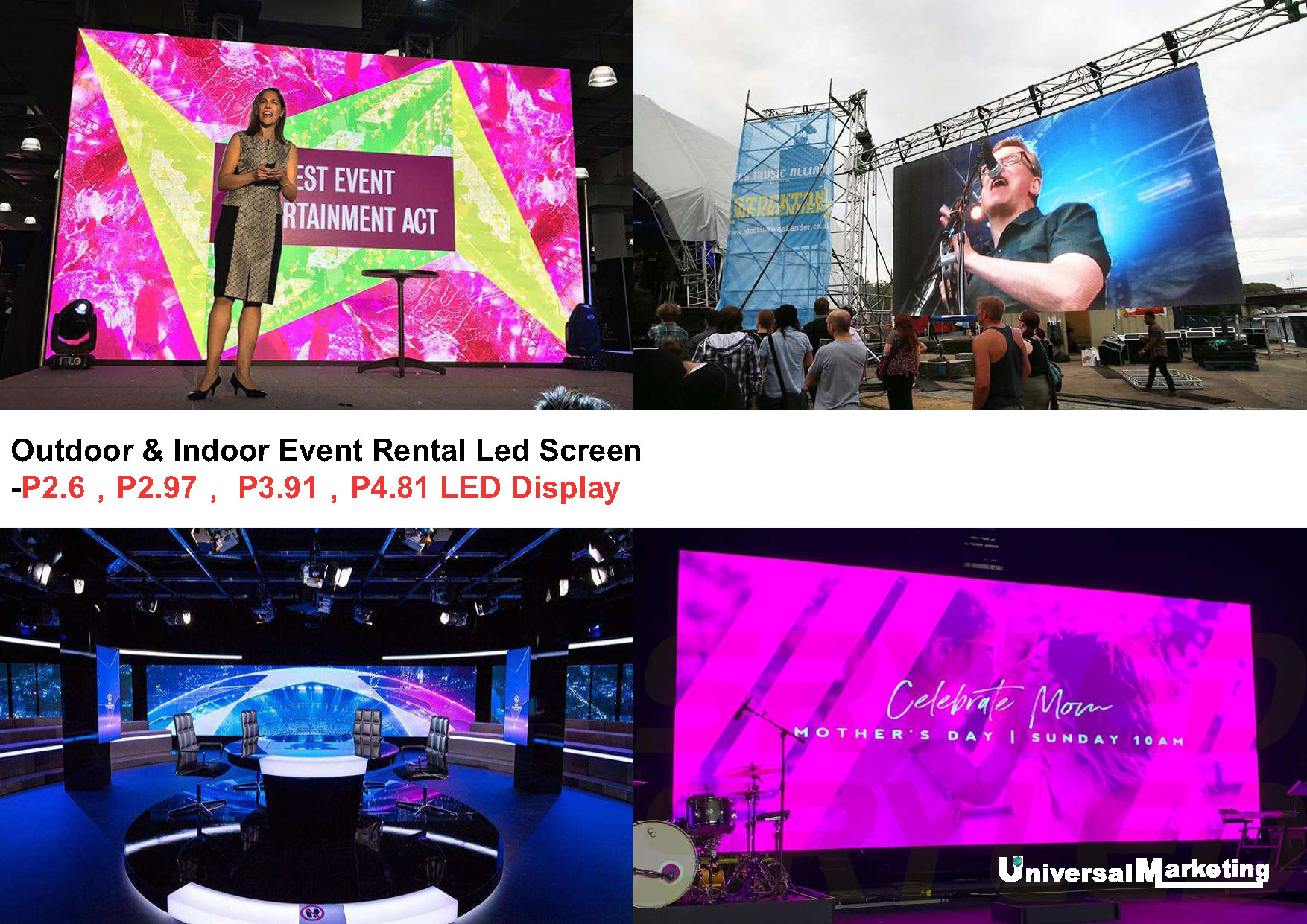 Digital LED display screen solutions - Outdoor and indoor event rental LED screens