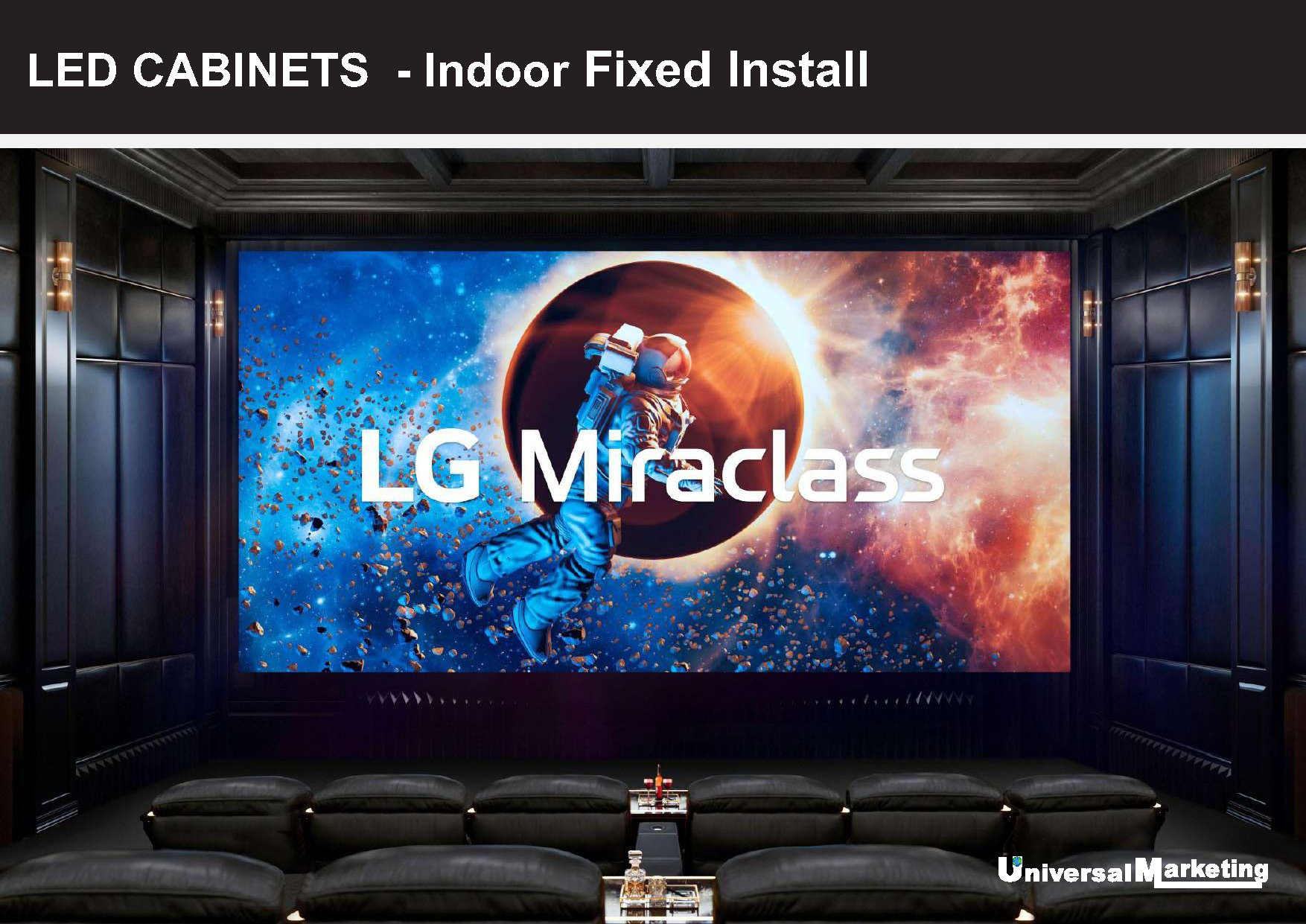 Digital LED display screen solutions - Indoor fixed install LED cabinets