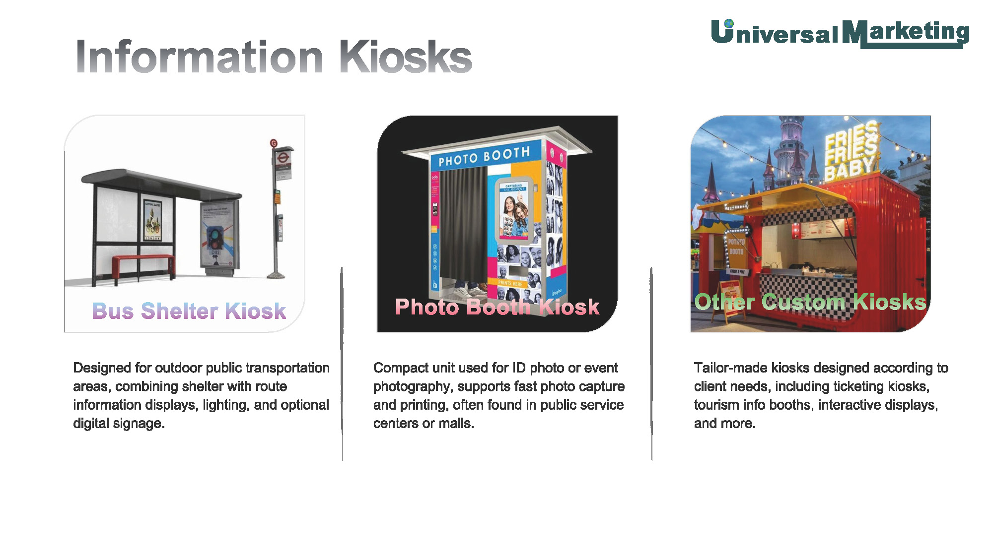 Premium signage solutions - Information kiosks