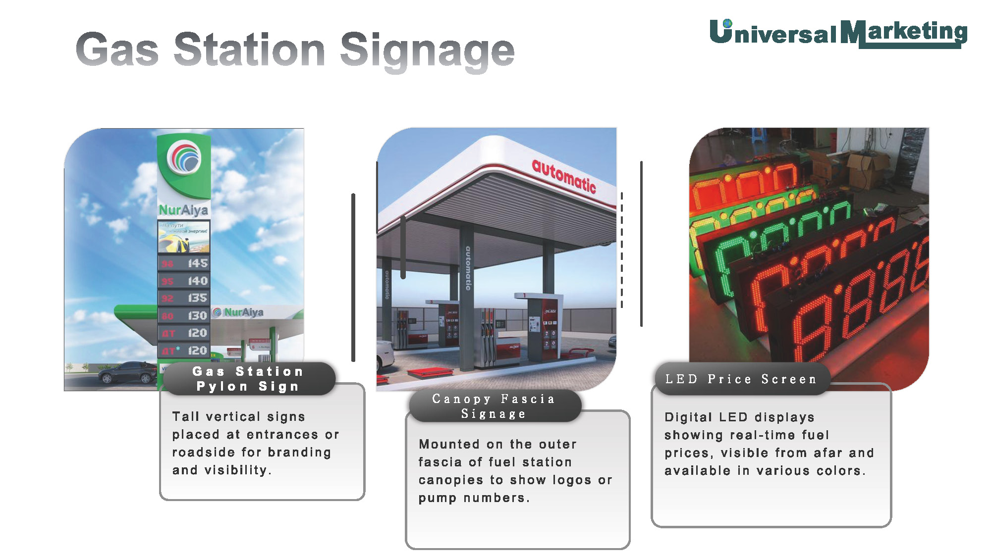 Premium signage solutions - Gas station signage